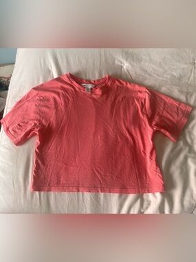 Athleta Relaxed Crop Exercise Tee XXS Pink